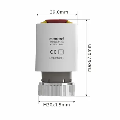 CM20 Electro-Thermal Actuator for Floor Heating & HVAC Valves | MENRED