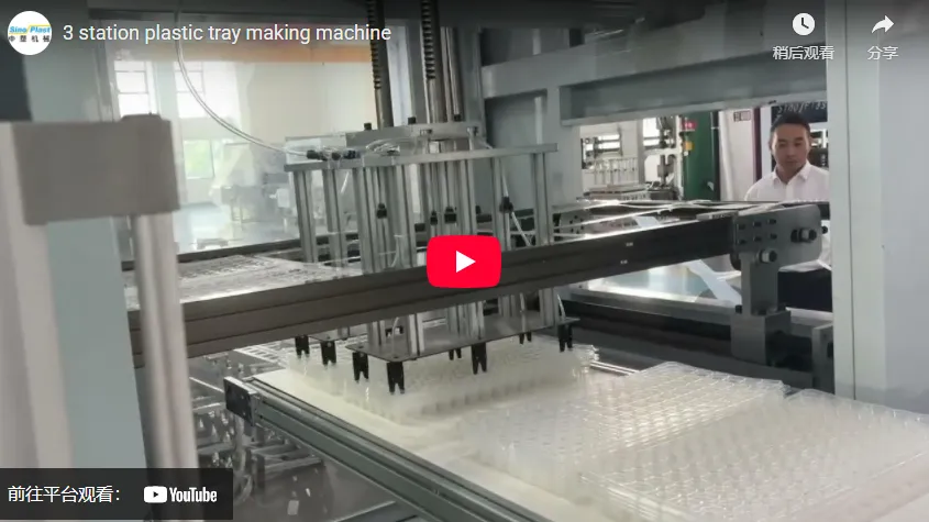 3 station plastic tray making machine