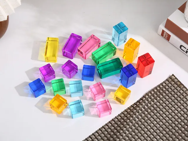 Colored acrylic tiles