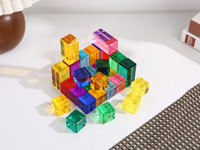 Colored acrylic tiles