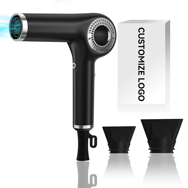 High Speed BLDC Hair Dryer, LED Digital Temperature Control Negative Ionic Blow Dryer