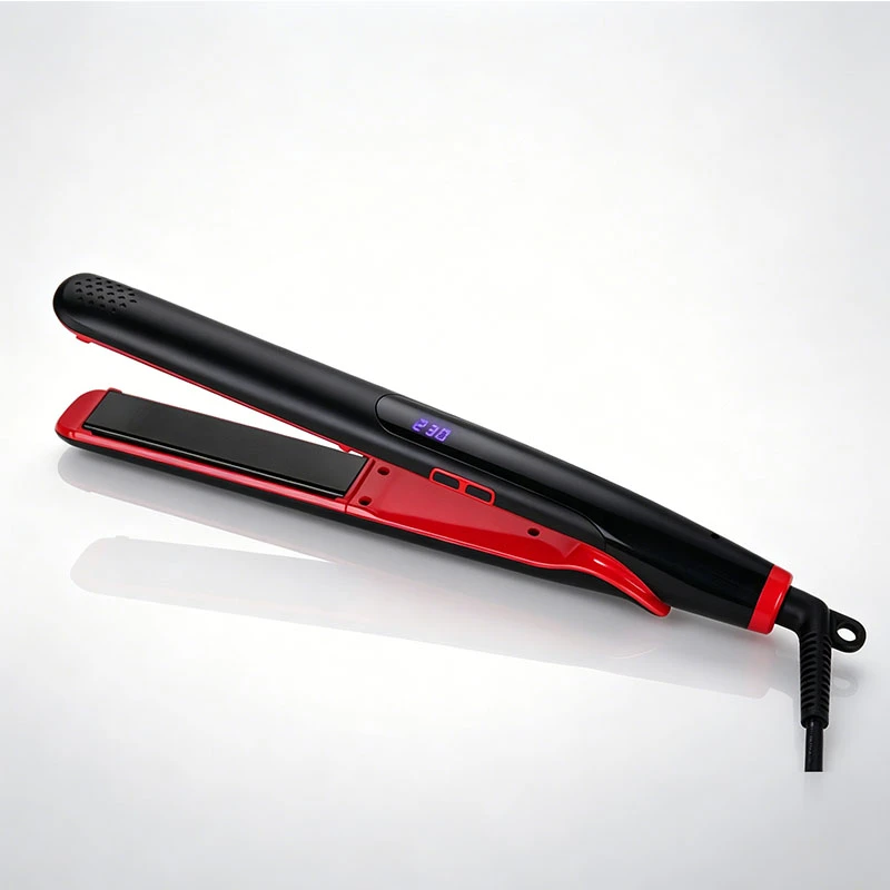 best seller Tourmaline Ceramic Hair Straightener 2 In 1 Straightening Curling Iron With Smart LED Digital Temperature Display, Anti-Frizz Ionic Salon Styling Flat Iron Wholesale For Barber Shop Men Short Hair LED digital temperature display