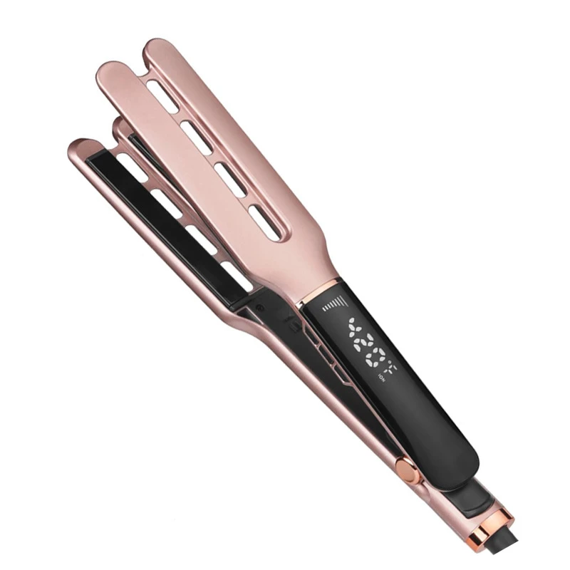 best seller Tourmaline Ceramic Hair Straightener 2 In 1 Straightening Curling Iron With Smart LED Digital Temperature Display, Anti-Frizz Ionic Salon Styling Flat Iron Wholesale For Barber Shop Men Short Hair LED digital temperature display