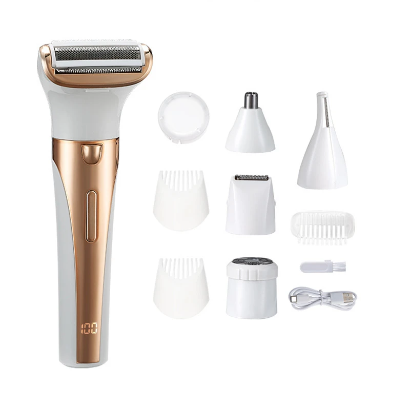 New Women Waterproof Hair Removal Kit Wholesale | LED Cordless Bikini Nose Trimmer