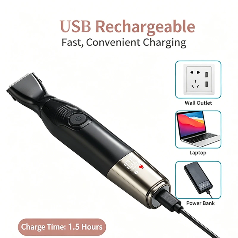 New Women Waterproof Hair Removal Kit Wholesale | LED Cordless Bikini Nose Trimmer