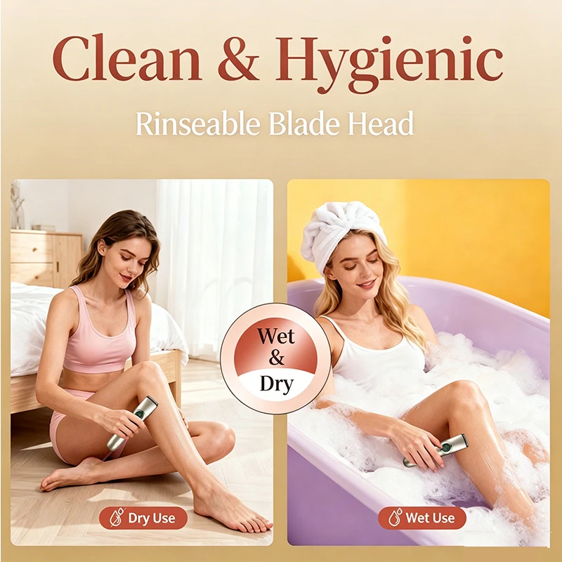 New Women Waterproof Hair Removal Kit Wholesale | LED Cordless Bikini Nose Trimmer