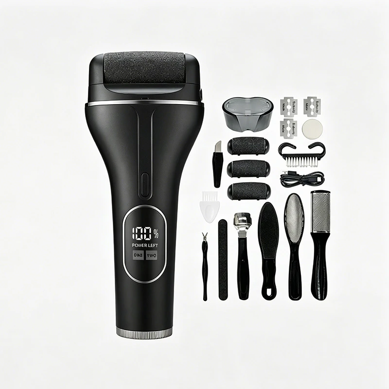 Electric Callus Remover, USB Type-C Rechargeable IPX7 Waterproof Digital Display Pedicure Dead Skin Exfoliator Foot Grinder, Factory Direct No Middleman Markup OEM Wholesale