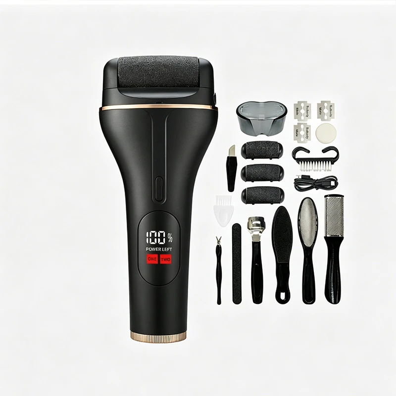 Electric Callus Remover, USB Type-C Rechargeable IPX7 Waterproof Digital Display Pedicure Dead Skin Exfoliator Foot Grinder, Factory Direct No Middleman Markup OEM Wholesale