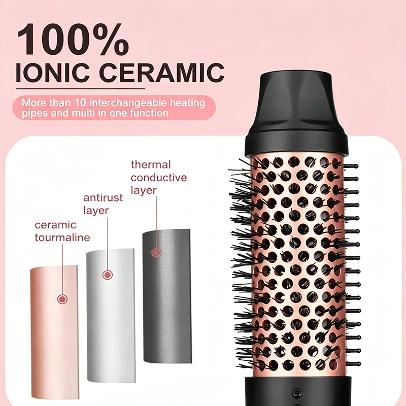 Factory Wholesale Professional 100% Tourmaline Ceramic Heating Barrel Fast Heating Safe Curling Wand Hair Curler Hair Iron, Max 450°F Natural Wave Curling Iron For Salon Home Use