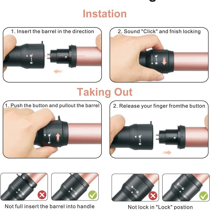 5 In 1 Multi Temp Digital Display Hair Curler Wave Curling Iron Curling Iron Hair Curler Set, Interchangeable Curling & Straightening Attachments Salon Home Styling Iron Factory Export Bulk Supply