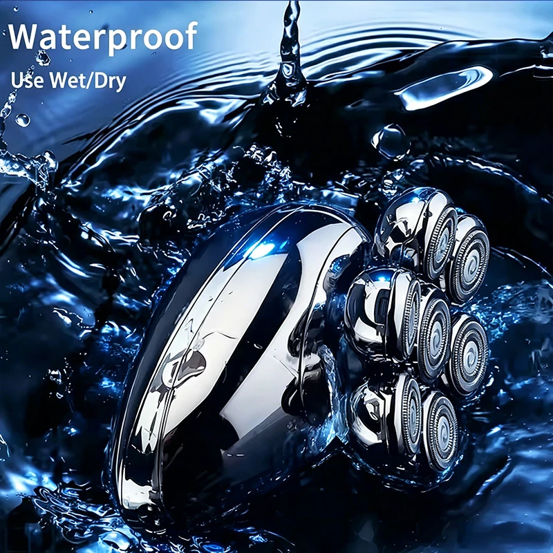  5-in-1 Electric Shaver, 7 Floating Heads Wet & Dry shaver