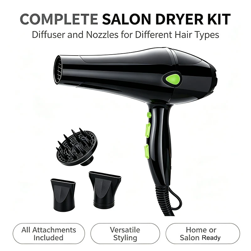Wholesale Premium Salon Hair Styling Tools Set, High Power Turbo Ionic Hair Dryer Kit OEM Private Label