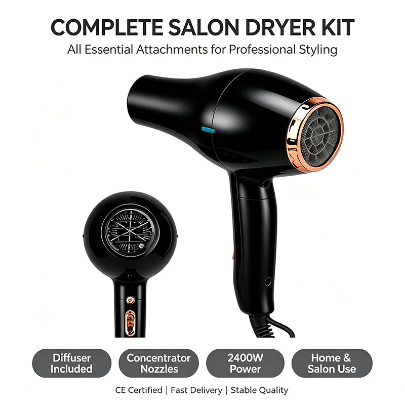 Wholesale Premium Salon Hair Styling Tools Set, High Power Turbo Ionic Hair Dryer Kit OEM Private Label