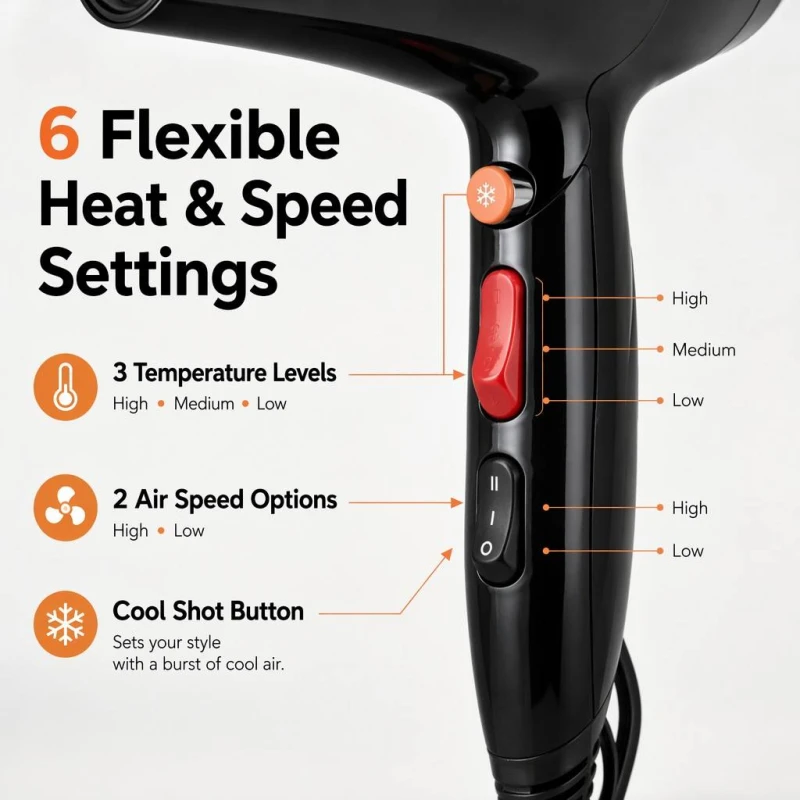 Wholesale Premium Salon Hair Styling Tools Set, High Power Turbo Ionic Hair Dryer Kit OEM Private Label