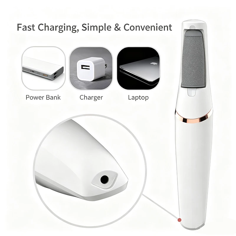 Electric Callus Remover, USB Type-C Rechargeable IPX7 Waterproof Digital Display Pedicure Dead Skin Exfoliator Foot Grinder, Factory Direct No Middleman Markup OEM Wholesale