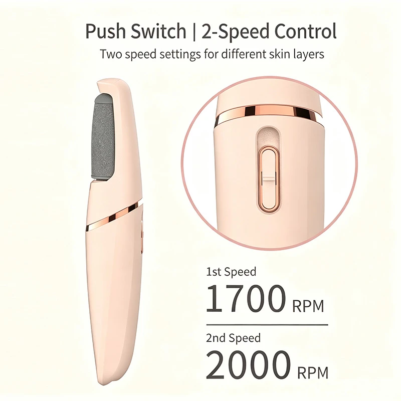 Electric Callus Remover, USB Type-C Rechargeable IPX7 Waterproof Digital Display Pedicure Dead Skin Exfoliator Foot Grinder, Factory Direct No Middleman Markup OEM Wholesale