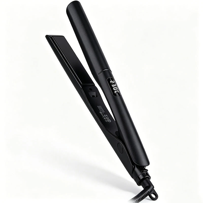 New Multi Functional 2 In 1 Hair Straightener & Curler, Anti-Frizz Ionic Dual Use Hair Styling Iron Wholesale For Women Salon Hotel Beauty Retail OEM Custom Logo