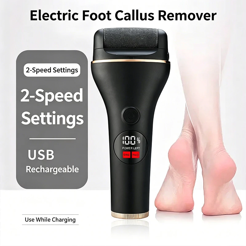 Electric Callus Remover, USB Type-C Rechargeable IPX7 Waterproof Digital Display Pedicure Dead Skin Exfoliator Foot Grinder, Factory Direct No Middleman Markup OEM Wholesale