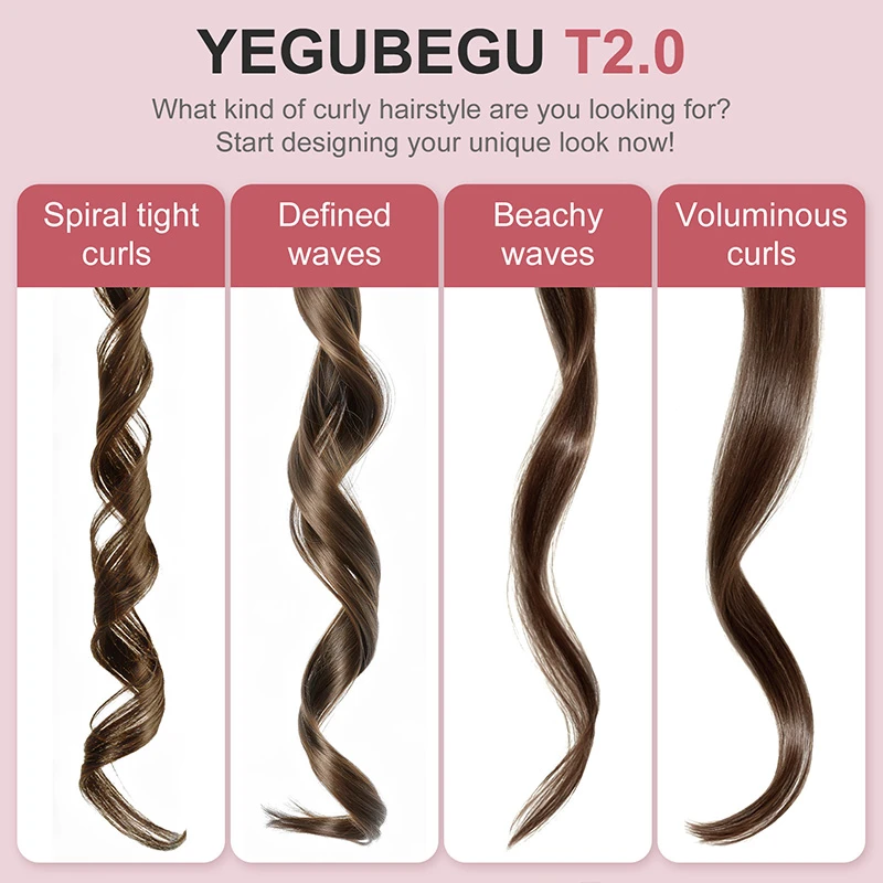 Factory Wholesale Professional 100% Tourmaline Ceramic Heating Barrel Fast Heating Safe Curling Wand Hair Curler Hair Iron, Max 450°F Natural Wave Curling Iron For Salon Home Use