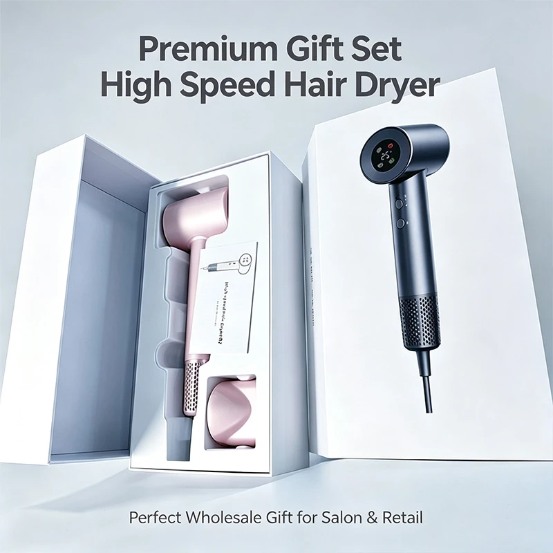 Factory Direct 110000RPM BLDC Hair Dryer & Blow Dryer, Digital Constant Temp Blow Dryer With Magnetic Hair Dryer Accessories Wholesale