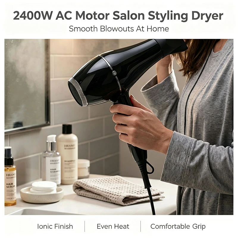 Factory Direct Manufacturer 2400W High Wattage Salon Hair Dryer & Blow Dryer, Wet Dry Smooth Anti-Frizz Blow Dryer, Competitive Factory Price Fast Delivery Worldwide Bulk Distributor