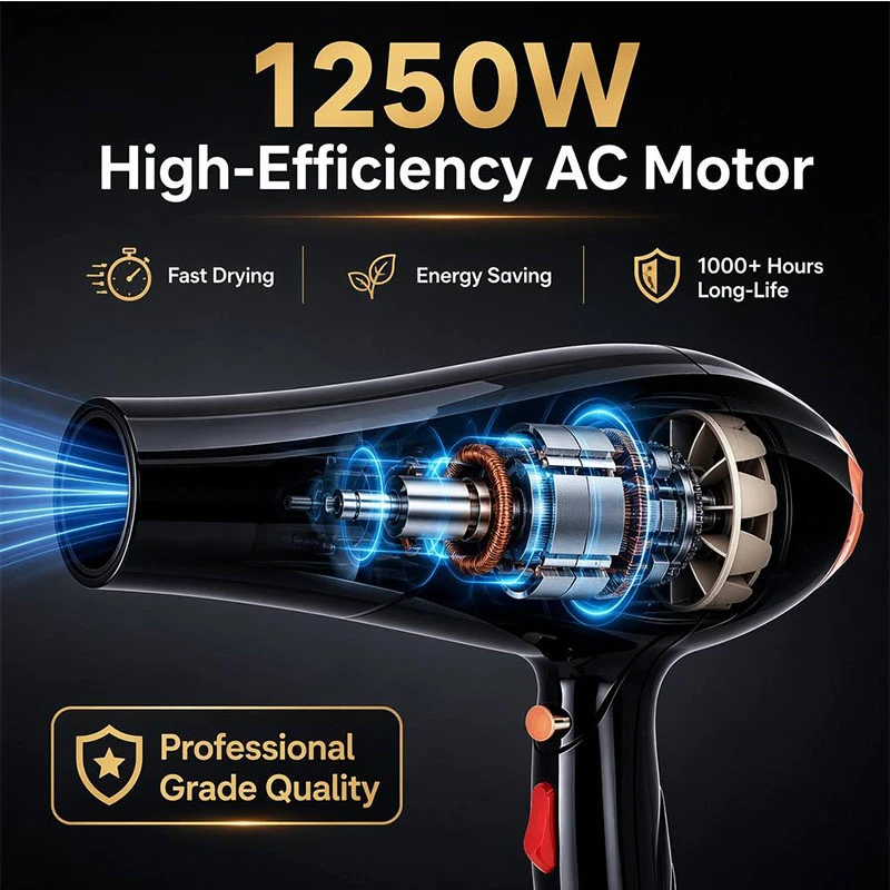 Audited Factory Multi-Use Ionic Hair Dryer, Fast Dry Blow Dryer With Full Styling Attachments Bulk For Salon & Hotel Supply Distributors