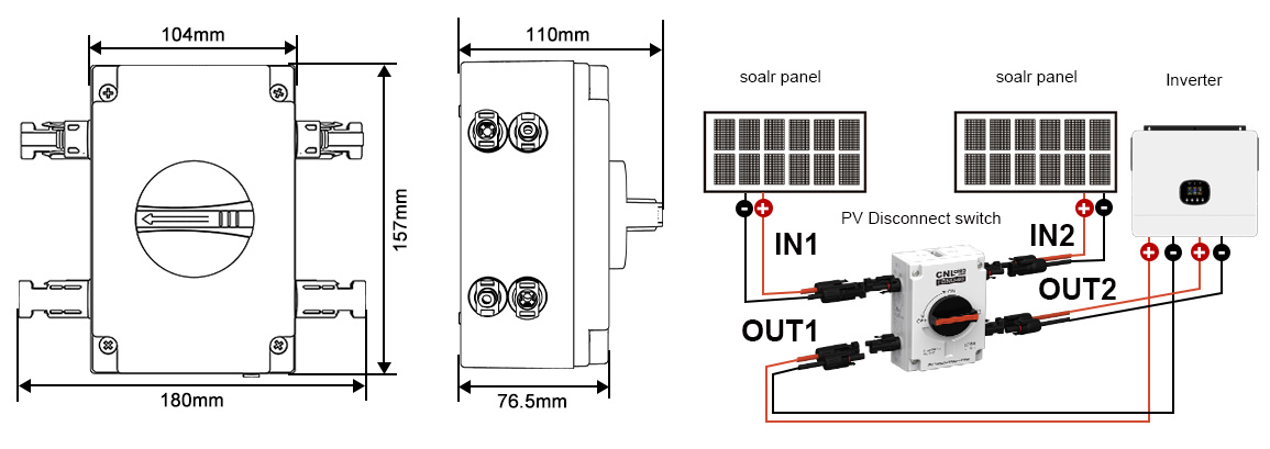 2in 2out solar disconnect switch