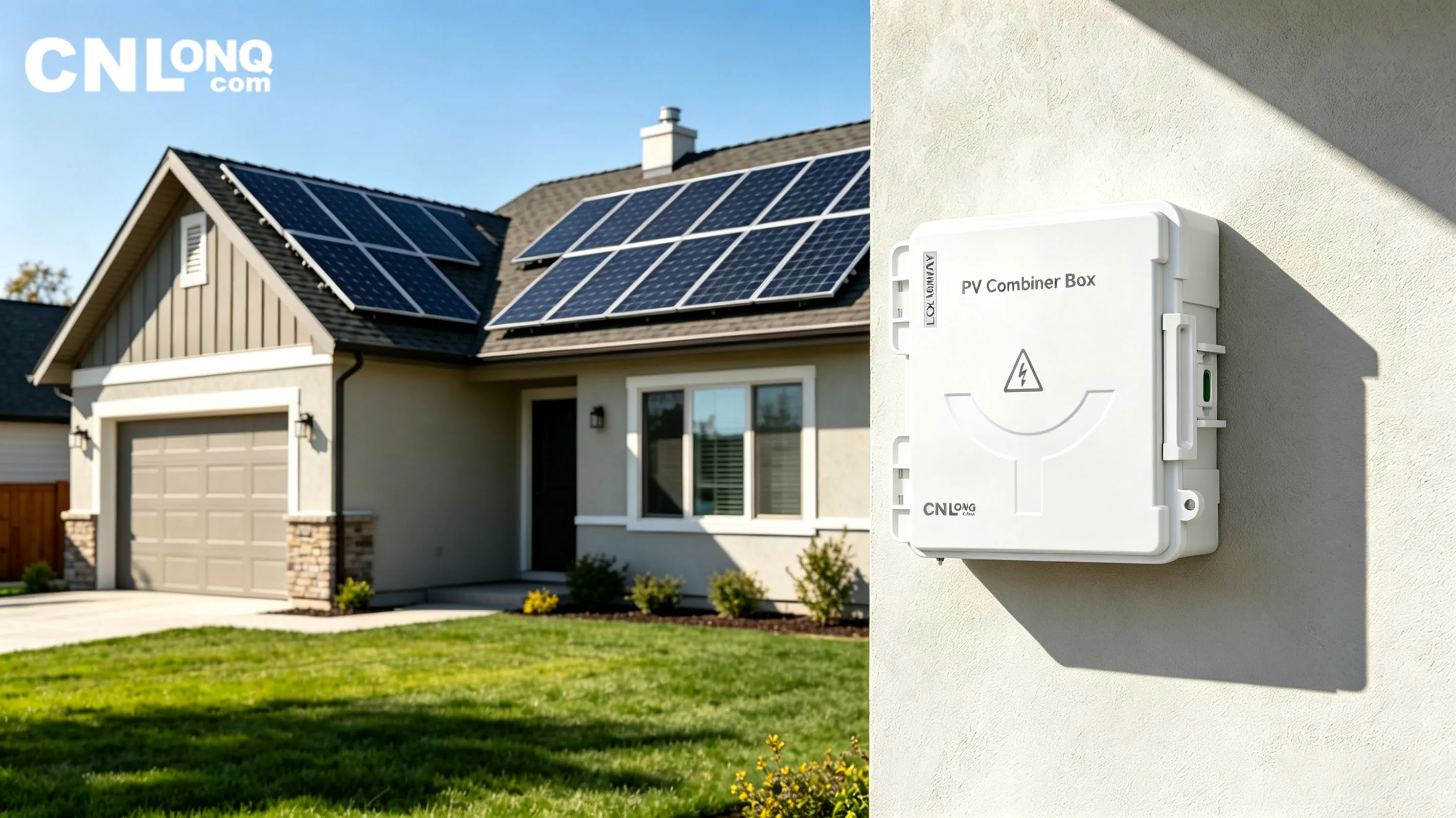 Outdoor Wall Mounted PV Combiner Box on Family Rooftop Solar