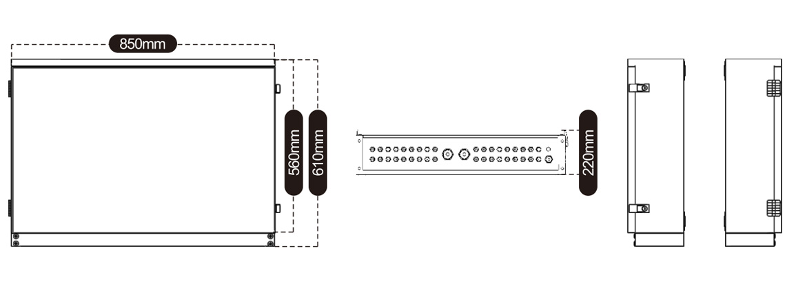 pv combiner box 18in 1out size