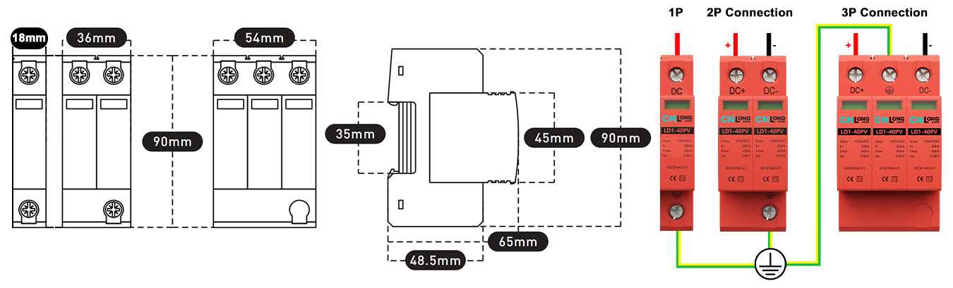DC SPD wirings