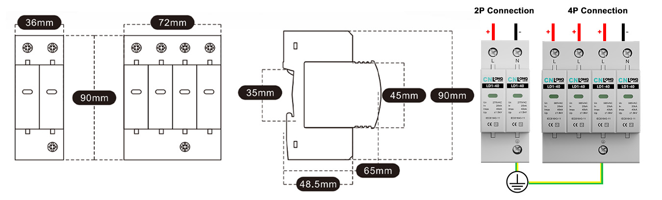 DC SPD wirings