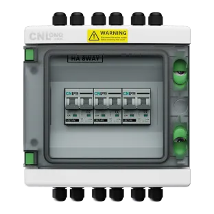 3in 3out IP65 Circuit Breaker Box DC600V