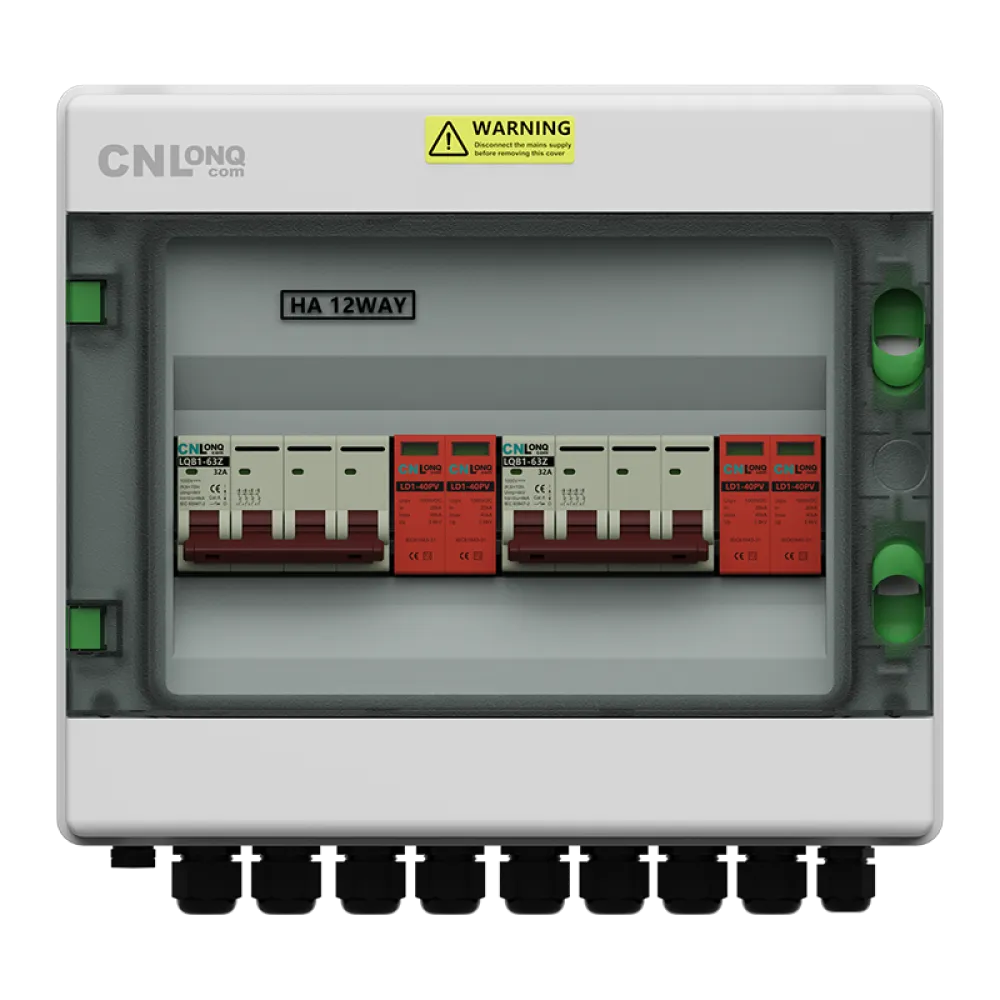 2in 2out IP65 Lightning Protection Circuit Breaker Box DC1000V