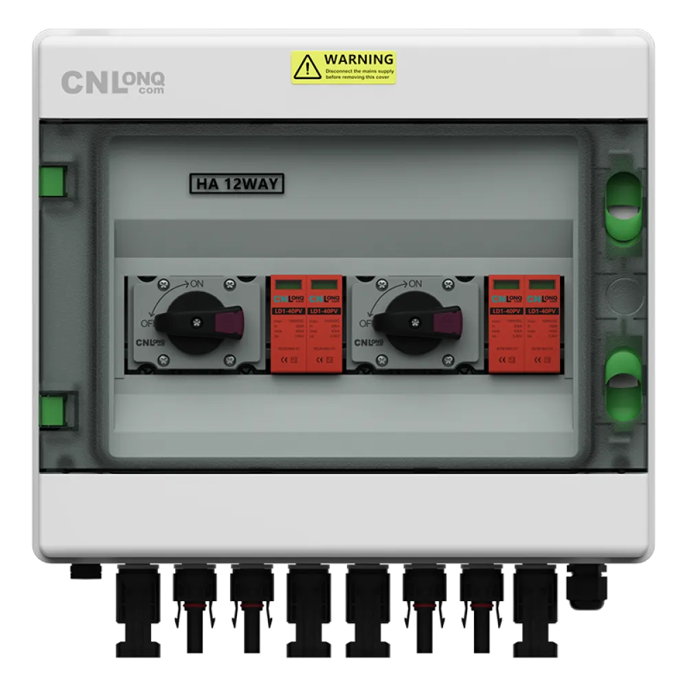 2in 2out IP65 Lightning Protection Combiner Box with Solar isolator Disconnect Switch DC1000V