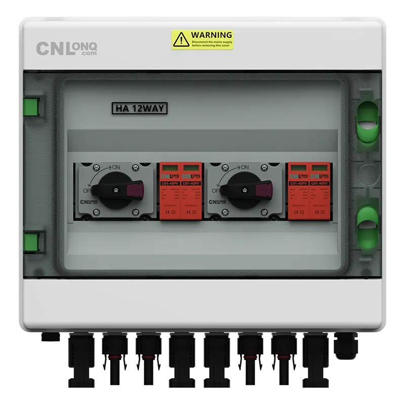 2in 2out IP65 Lightning Protection Combiner Box with Solar isolator Disconnect Switch DC1000V