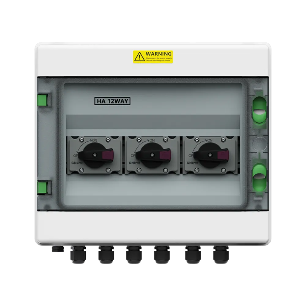 3in 3out IP65 Disconnect Switch Isolator Box DC1200V