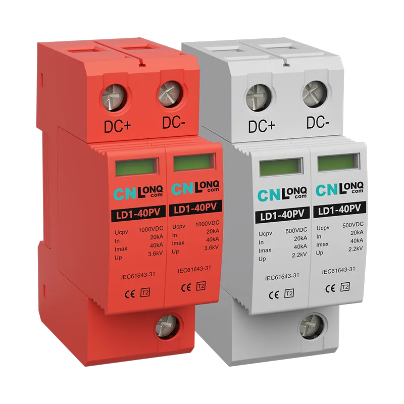 DC500V 600V 800V 1000V T2 2 Poles Surge Protection Device(SPD) 20kA 40kA LD1
