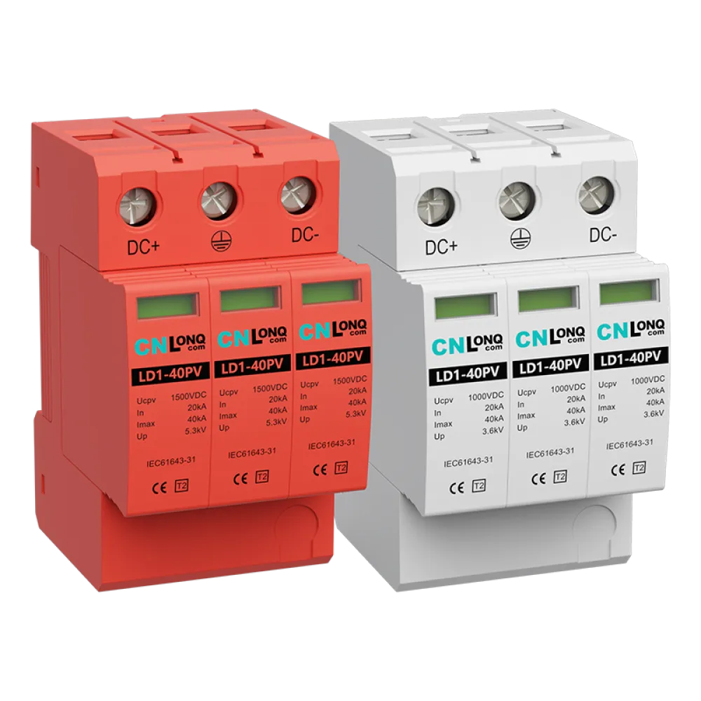 DC1000V 1500V T2 3 Poles Surge Protection Device(SPD) 20kA 40kA LD1
