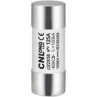 22x58mm DC Fuse Core DC1000V 8~125A