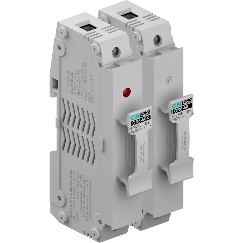 DC Fuse Holder DC1500V 50A DIN Rail for 10x85mm or 14x85mm Fuse