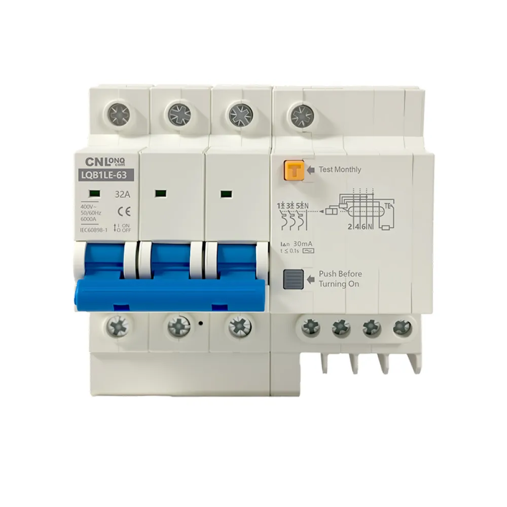 AC230/400V 16~125A 1P/2P/3P/4P Earth Leakage Circuit Breaker RCBO